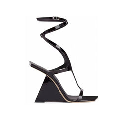 Ankle Strap Wedged Heel Sandals