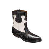 Leather Western Cowboy Ankle Boots