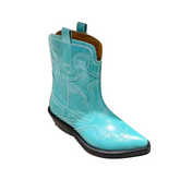 Leather Western Cowboy Ankle Boots