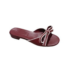 Bow Flat Slippers Slides