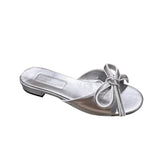 Bow Flat Slippers Slides
