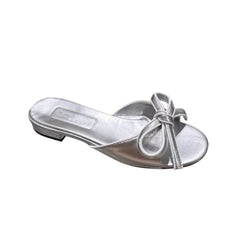 Bow Flat Slippers Slides