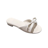 Bow Flat Slippers Slides