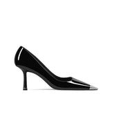 Metal-Plated Kitten Heel Pumps - 6cm