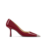 Metal-Plated Kitten Heel Pumps - 6cm