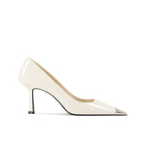 Metal-Plated Kitten Heel Pumps - 6cm