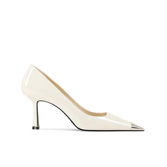 Metal-Plated Kitten Heel Pumps - 6cm