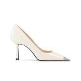 Metal-Plated Kitten Heel Pumps - 8cm