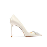 Diamante Buckled Mid Heel Pumps - 8cm