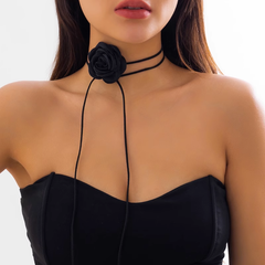 Flower Lace Up Choker