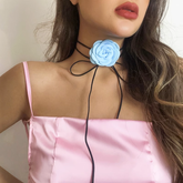 Flower Lace Up Choker