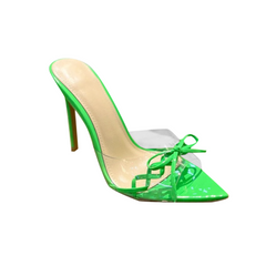 Bow PVC Mules Sandals