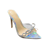 Bow PVC Mules Sandals