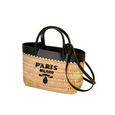 Letter Detailed Espadrilles Tote Bag