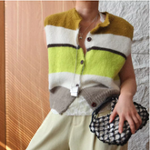 Color Block Knitwear Vest