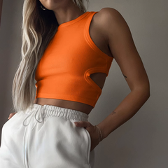 Cut Out Cropped Tank Top