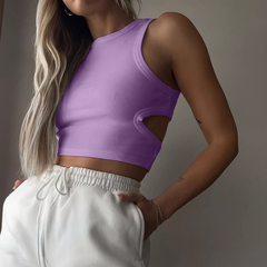 Cut Out Cropped Tank Top