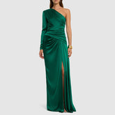One-Shoulder Slip Evening Dress Gown