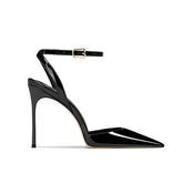 Ankle Strap Mid Heel Sandals - 8cm