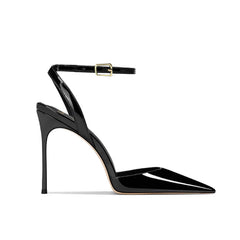 Ankle Strap Mid Heel Sandals - 8cm