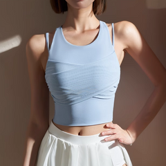 Yoga Pilates Double Layer Fitted Sports Bra