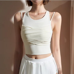 Yoga Pilates Double Layer Fitted Sports Bra