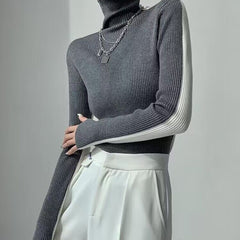 Bi-Color Knitwear Sweater