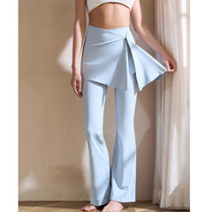 Yoga Pilates Double Layers Fitted Stretch Leggings