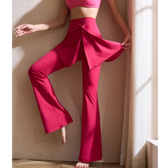 Yoga Pilates Double Layers Fitted Stretch Leggings