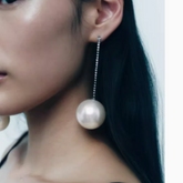 Diamante And Pearl Earrings - Pair