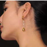 Diamante Drop Earrings - Pair