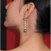 Diamante Drop Earrings - Pair