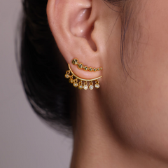 Diamante Fringed Earrings - Pair