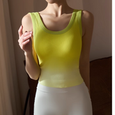 Yoga Pilates Gradient Color Fitted Sports Bra