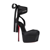 Lace Up High Heel Platform Sandals