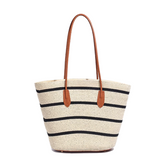 Striped Espadrilles Bucket Bag