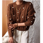 Bi-Color Knitwear Sweater