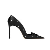 Diamante Mid Heel Pumps - 8cm