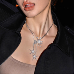 Diamante Flower Necklace