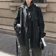 Leather Oversized Jacket