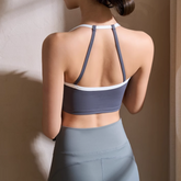 Yoga Pilates Bi-Color Fitted Sports Bra