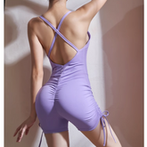 Yoga Pilates Back Cross Fitted Playsuit