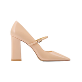 Buckled Block Heel Pumps - 8cm