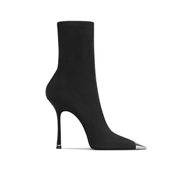 Metal-Plated Ankle Boots - 10cm