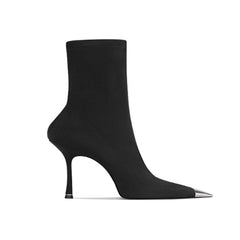 Metal-Plated Ankle Boots - 6cm