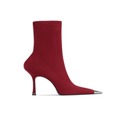 Metal-Plated Ankle Boots - 6cm