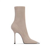 Metal-Plated Ankle Boots - 10cm