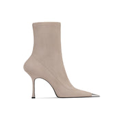 Metal-Plated Ankle Boots - 6cm