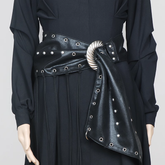 Studded And Fringed Girdle Belt