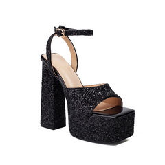 Ankle Strap Block Heel Platform Sandals